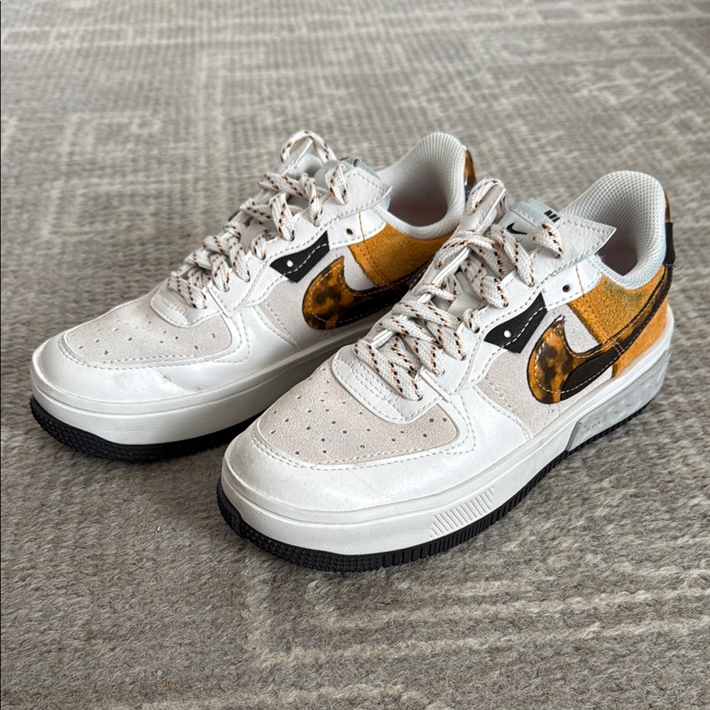 Nike Air Force 1 Tortoise White Sneakers Size 6 (US 5.5 UK 3)